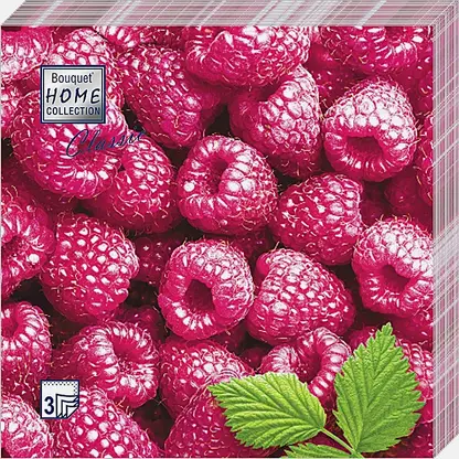 Салфетки Home Collection бумажные малина 16*16*2см 3слоя 20шт