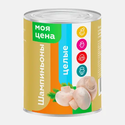 Шампиньоны Моя цена консервированные целые 400г