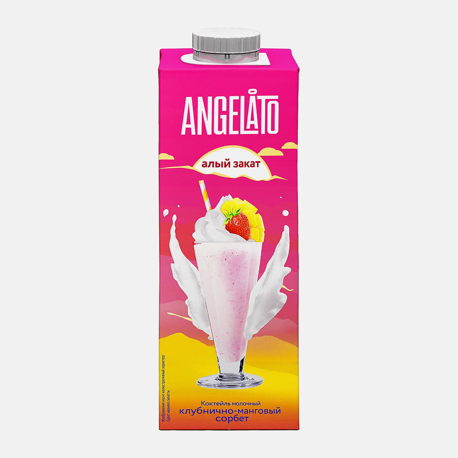 Изображение товара Молочный коктейль Angelato клубнично-манговый 950 г