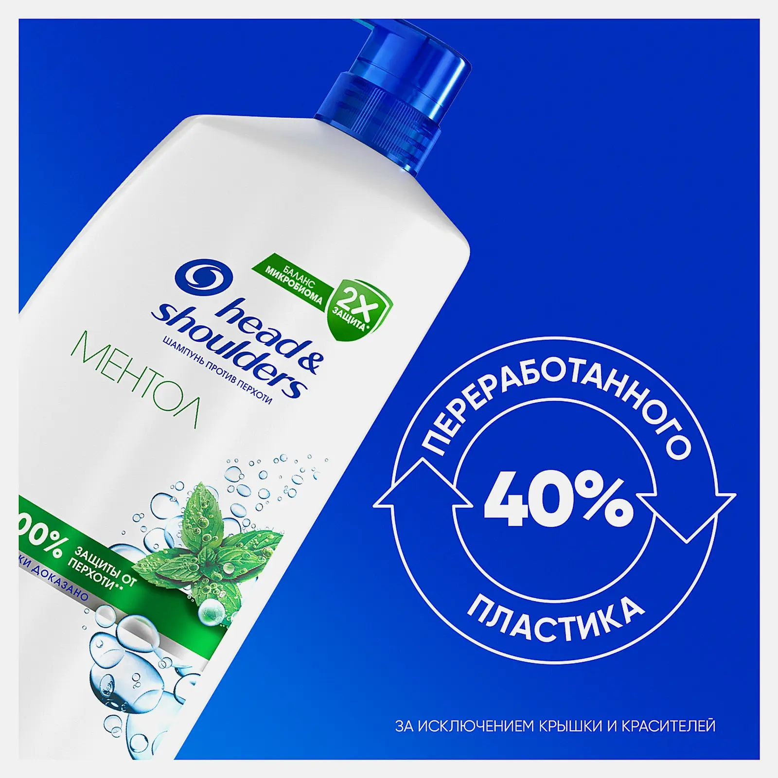 Шампунь для волос Head&Shoulders против перхоти ментол 800мл - фото 2 Шампунь для волос Head&Shoulders против перхоти ментол 800мл - фото 2