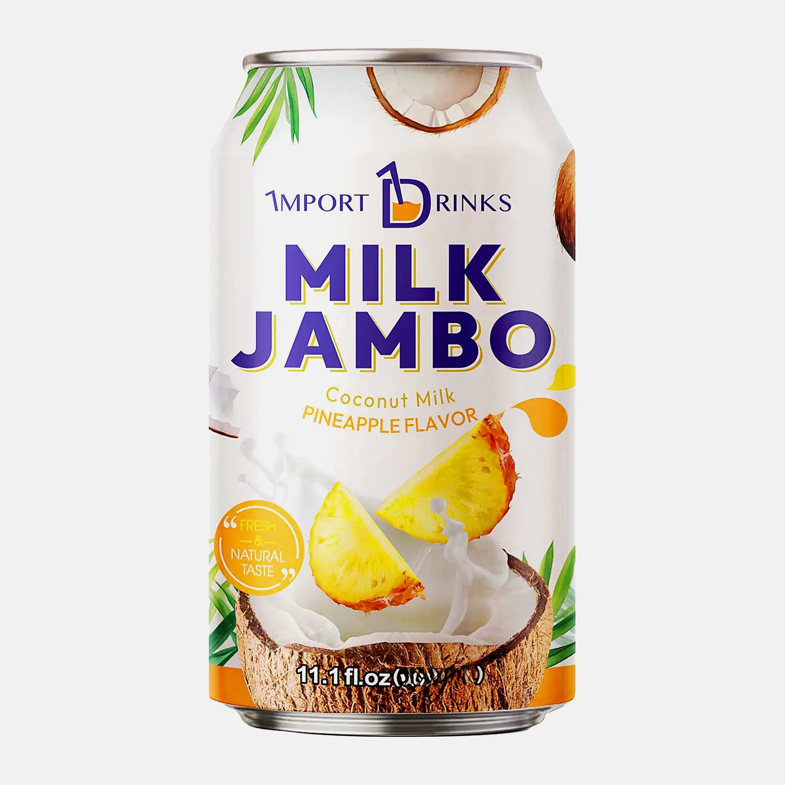 Изображение товара Кокосовый молочный напиток со вкусом ананаса Milk Jambo 330мл