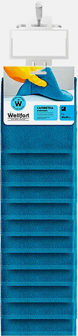 Салфетка Wellfort универсальная микрофибра 30*30см в ассортименте