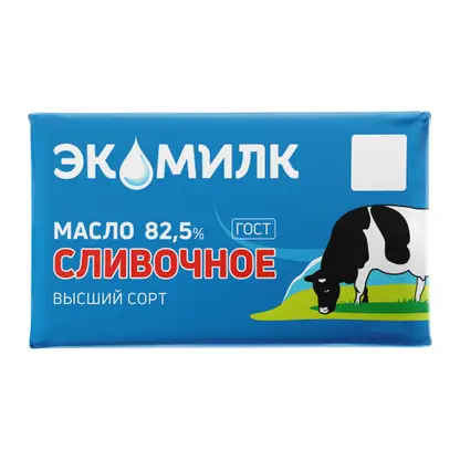 Изображение товара Масло сливочное Экомилк 82.5% 180г