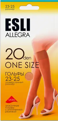 Гольфы женские Esli Allegra 20 бежевые р.23-25