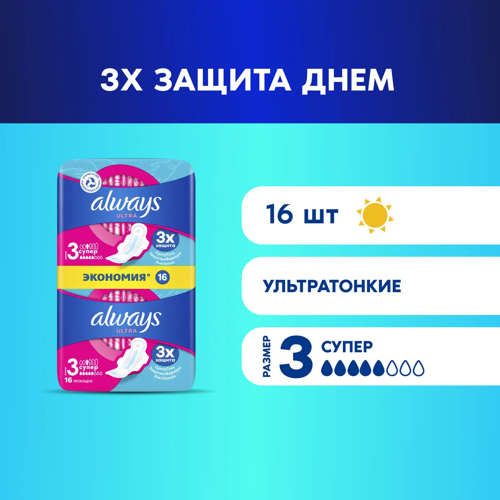 Прокладки Always Ultra Super 16шт