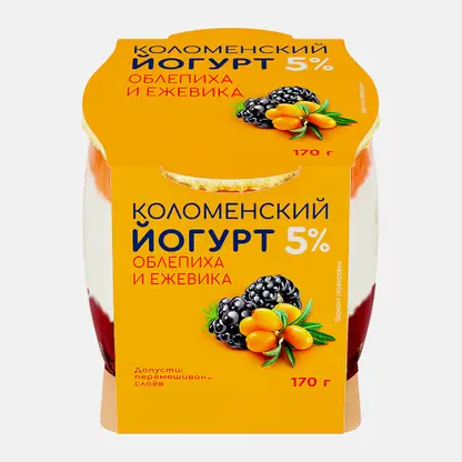 Йогурт Коломенский Облепиха-ежевика 5% 170г