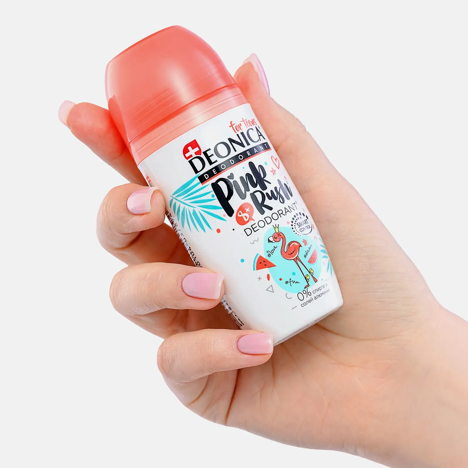 Дезодорант антиперспирант для подростков Pink Rush шариковый Deonica 50мл