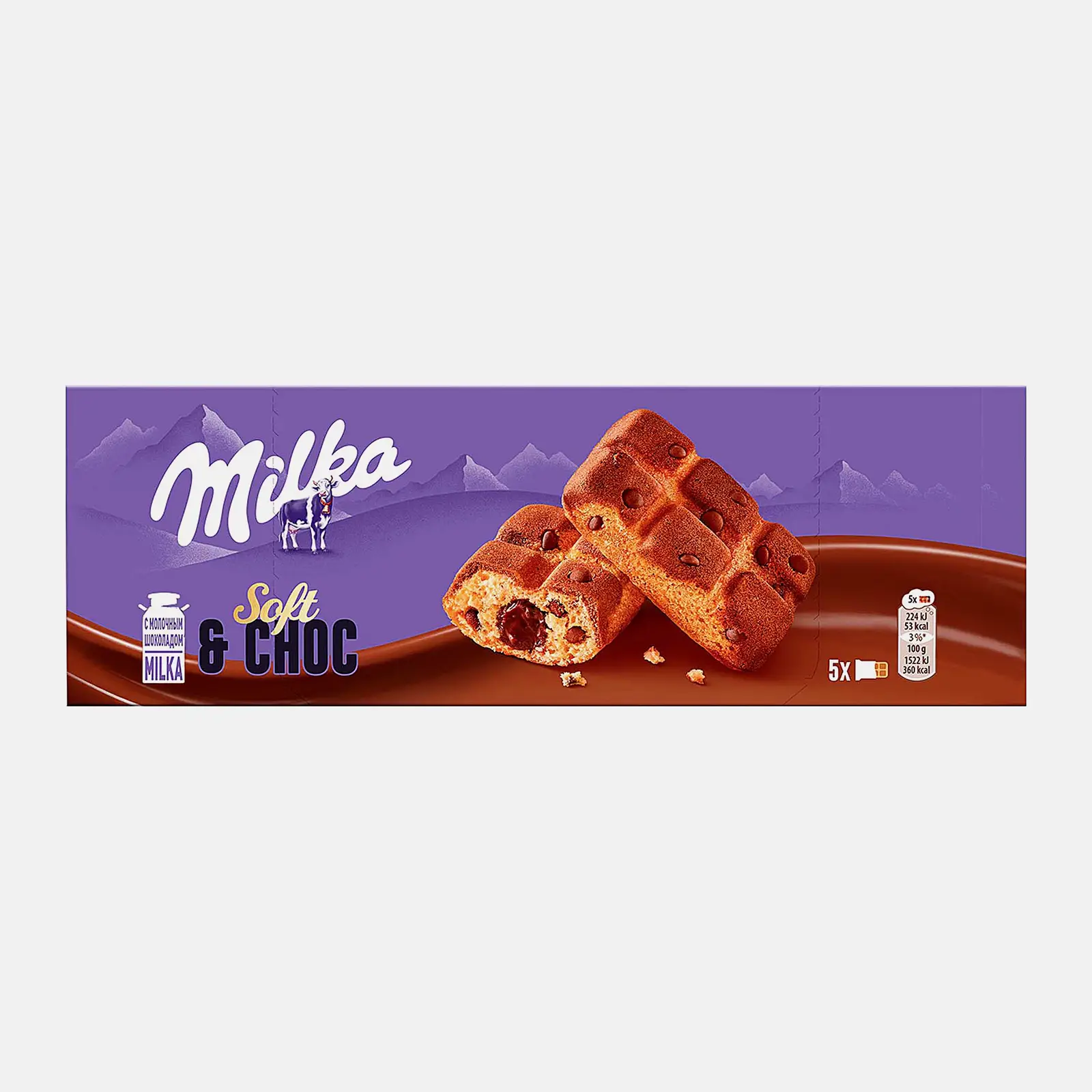 Изображение товара Пирожное бисквитное с шоколадной начинкой Milka 175г