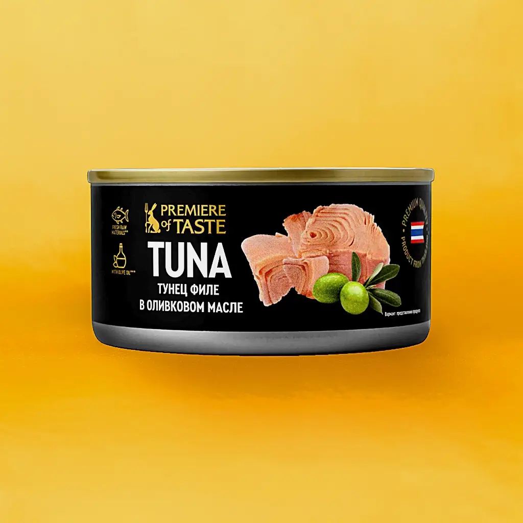Изображение товара Филе тунца в оливковом масле Premiere of Taste 185г натуральный и питательный