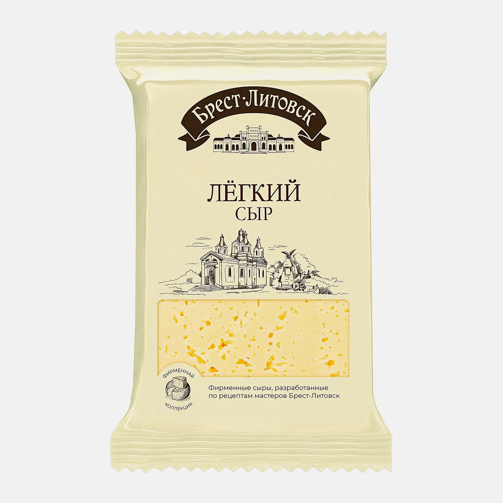 Изображение товара Сыр полутвердый легкий Брест-Литовск 35% 180г Изображение товара Сыр полутвердый легкий Брест-Литовск 35% 180г