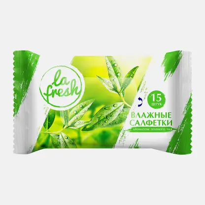 Влажные салфетки La Fresh с ароматом зеленого чая 15шт