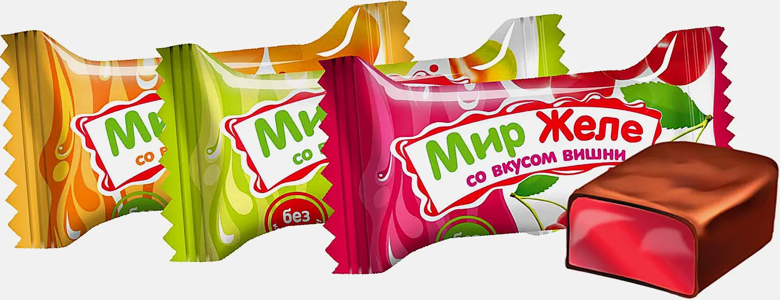 Изображение товара Конфеты Фруктовый микс Мир желе - нежное лакомство с фруктовыми вкусами