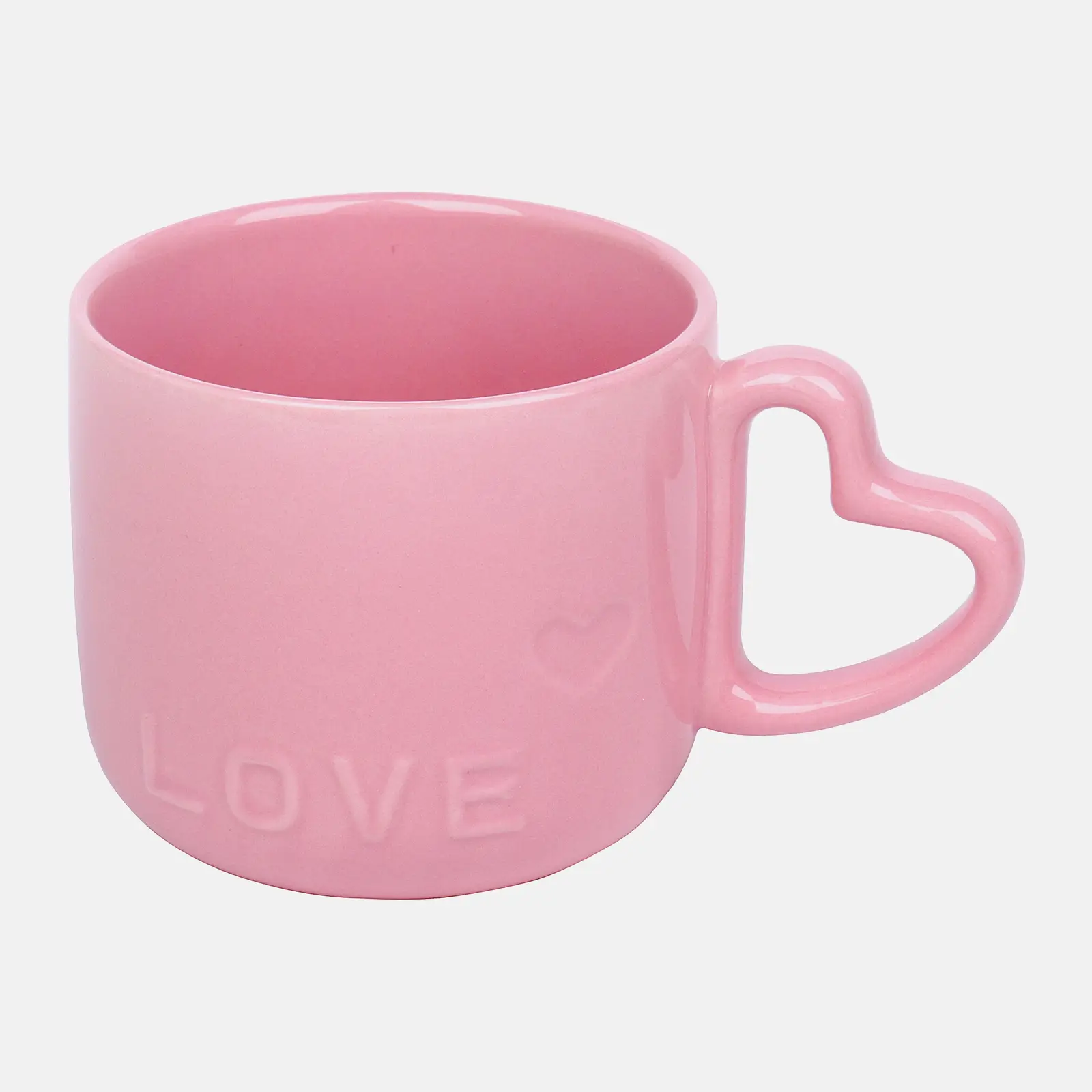 Фарфоровая кружка с ручкой сердце Гранд-Трейд 360мл