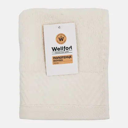 Махровое полотенце 30*50см Чизкейк с бортом Wellfort