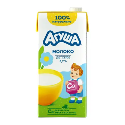 Изображение товара Молоко детское Агуша ультрапастеризованное 3.2% 925мл