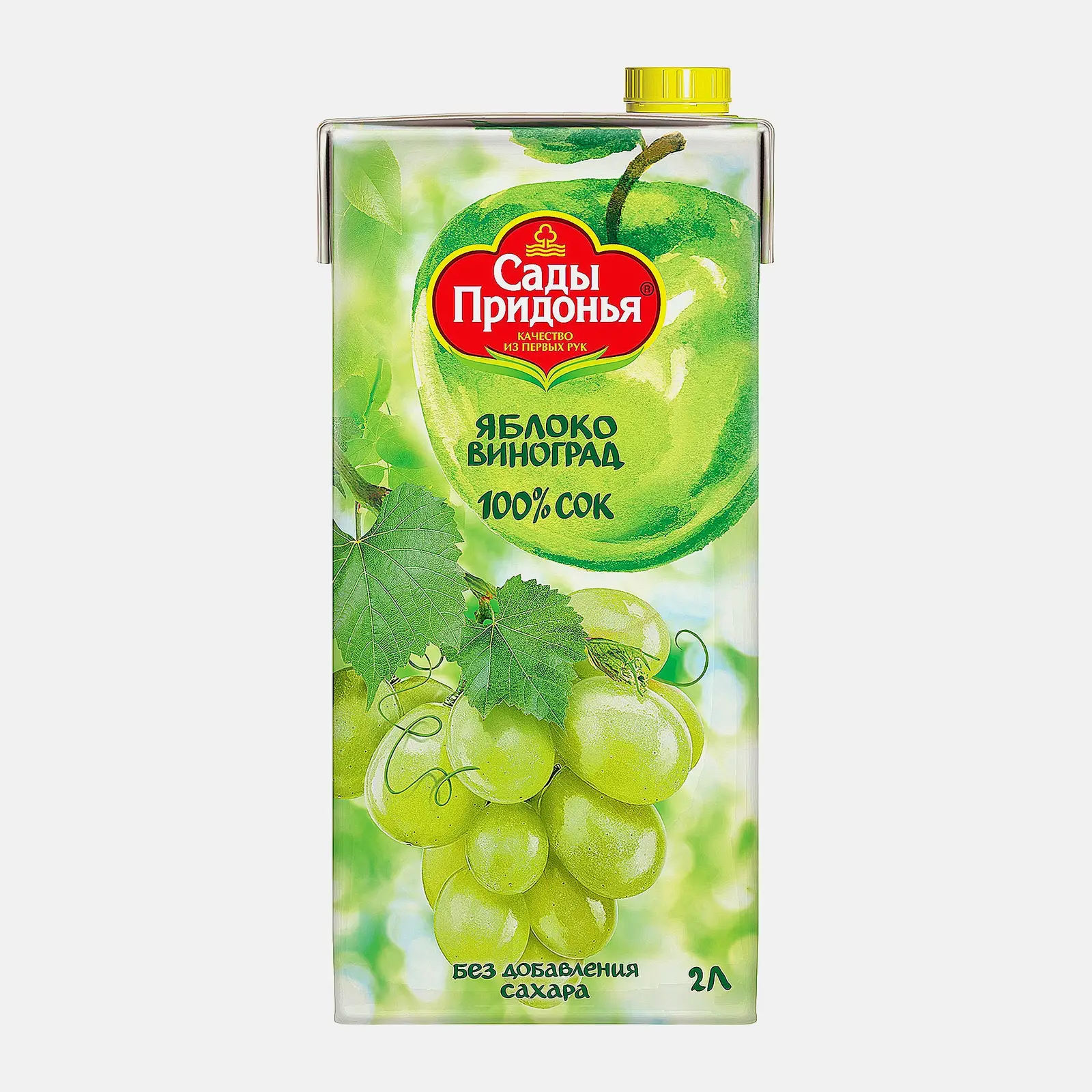 Изображение товара Сок Сады Придонья яблоко-виноград 2 литра натуральный напиток