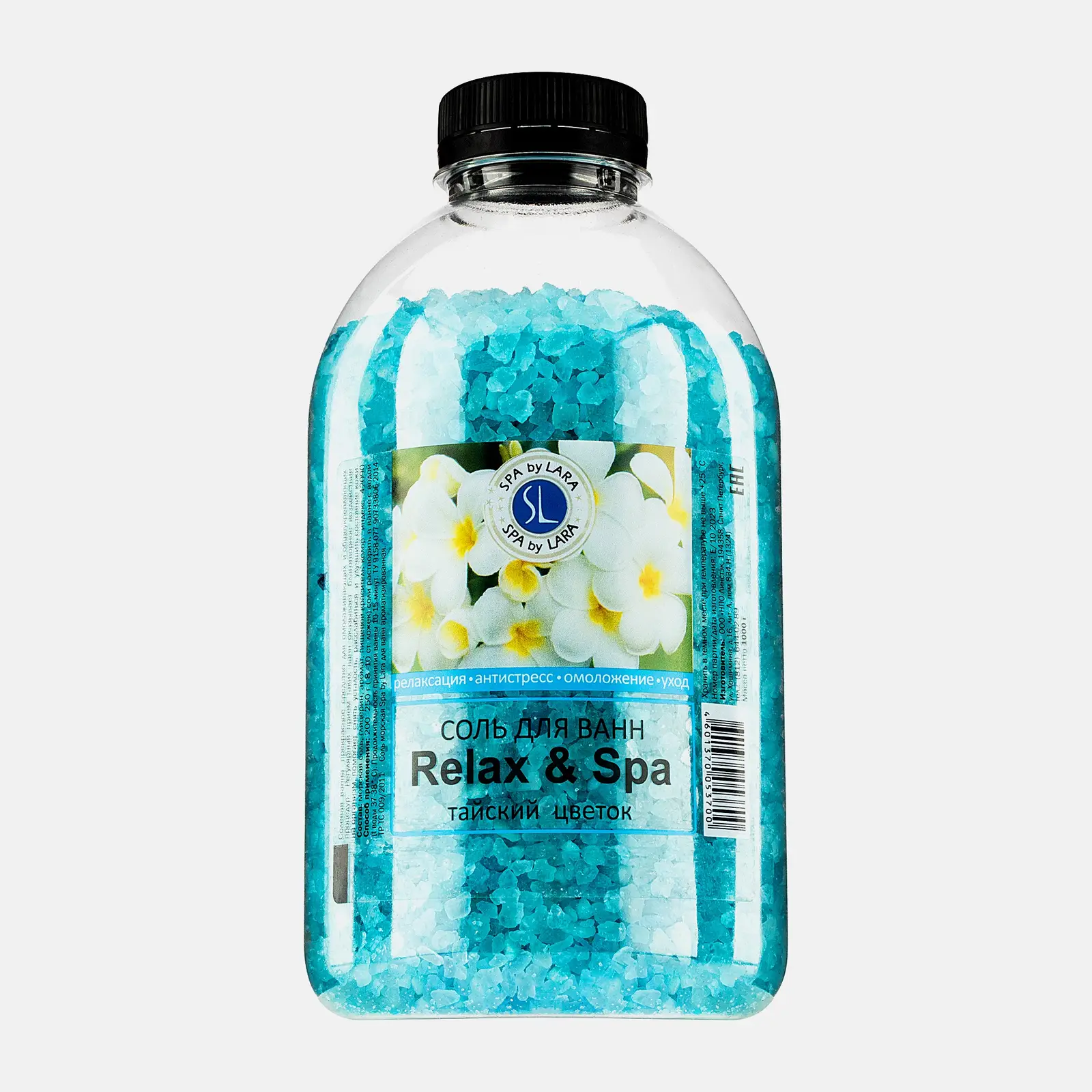 Соль Spa By Lara для ванн Тайский цвет зеленый чай 1кг в ассортименте