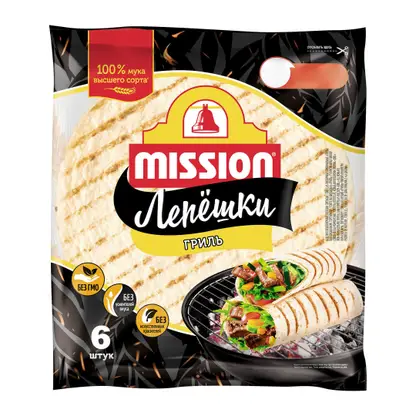 Изображение товара Лепешки Тортильи пшеничные оригинальные гриль Mission 250г
