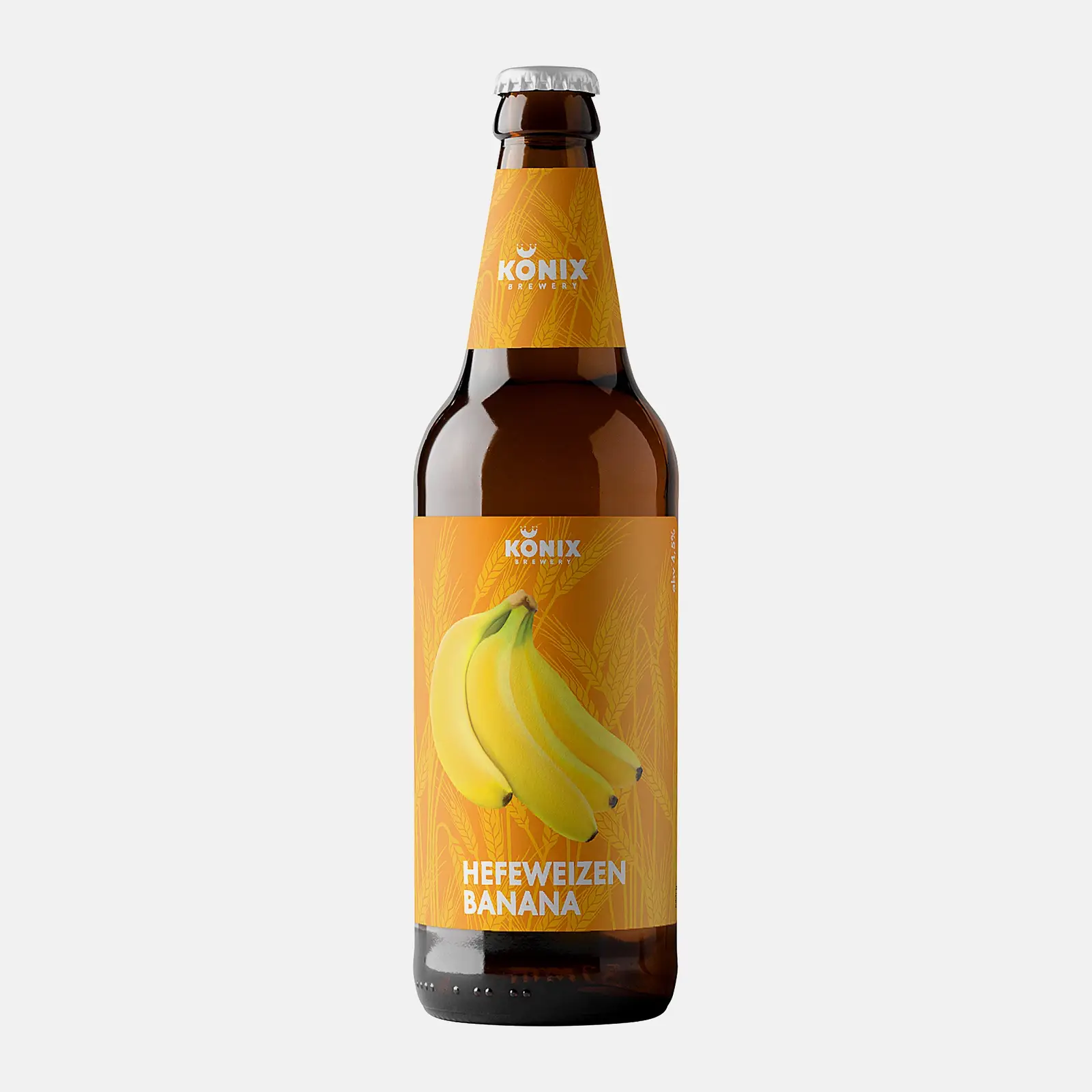 Пивной напиток Konix HefewBanana неосветленный нефильтрованный пастеризованный 4.5% 450мл