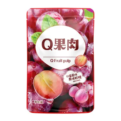 Изображение товара Мармелад со вкусом красного винограда Q Fruit Pulp 28г