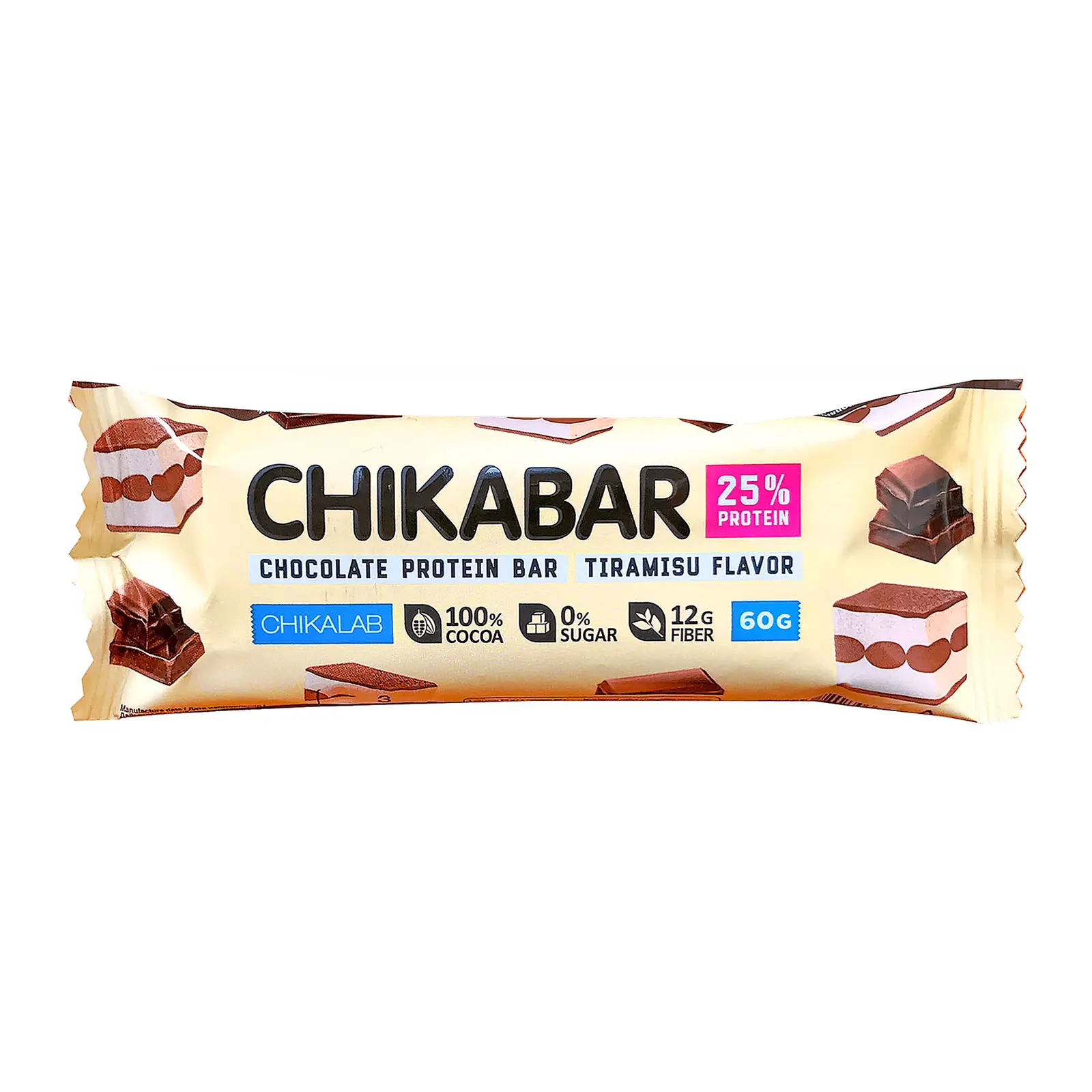 Изображение товара Батончик Chikalab глазированный с начинкой со вкусом тирамису 60г