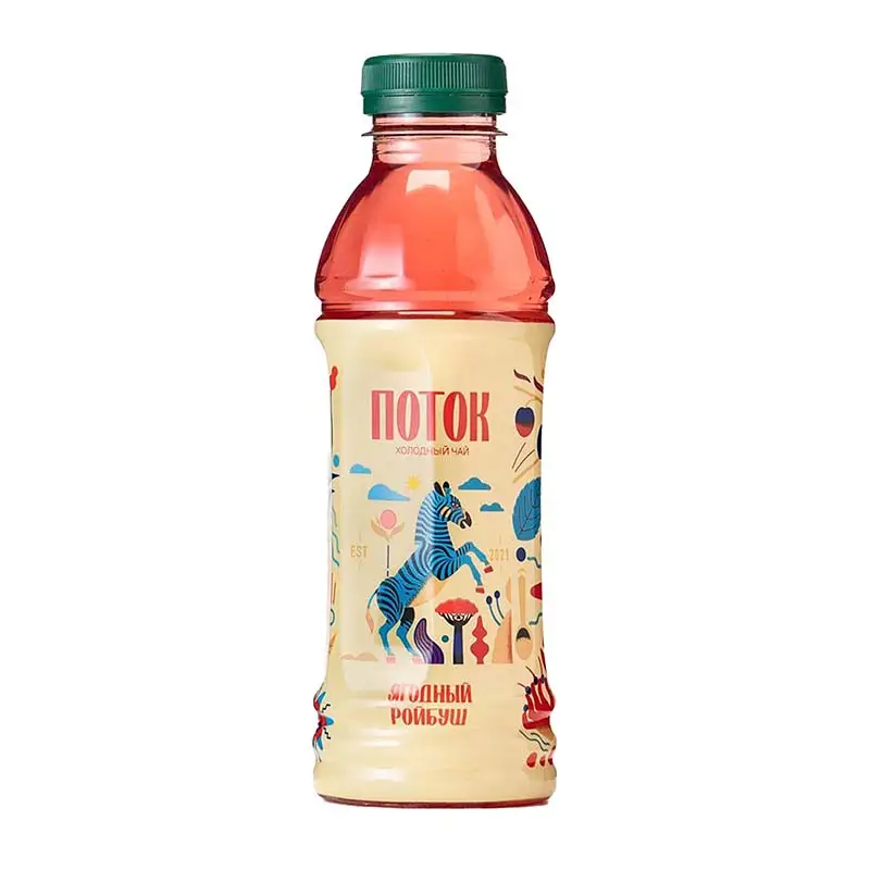 Изображение товара Холодный чай со вкусом Ягодный ройбуш Поток 500мл натуральный напиток