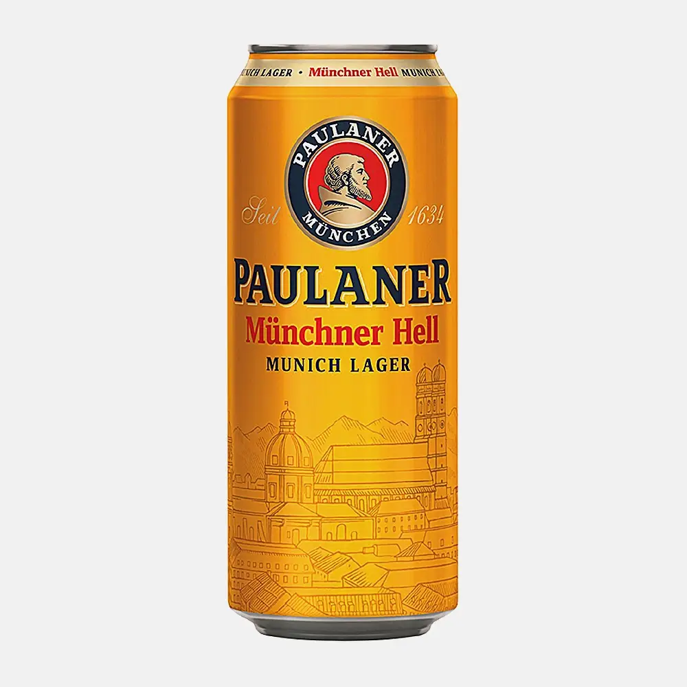 Пиво Paulaner Munchner Hell Мюнхенское 4.9% 500мл
