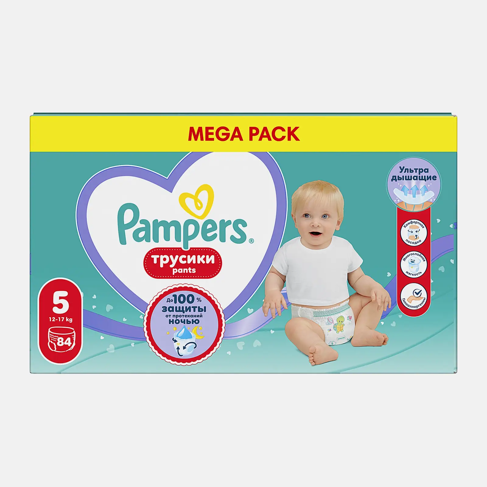 Трусики-подгузники Pampers 5 Junior 12-17кг 84шт