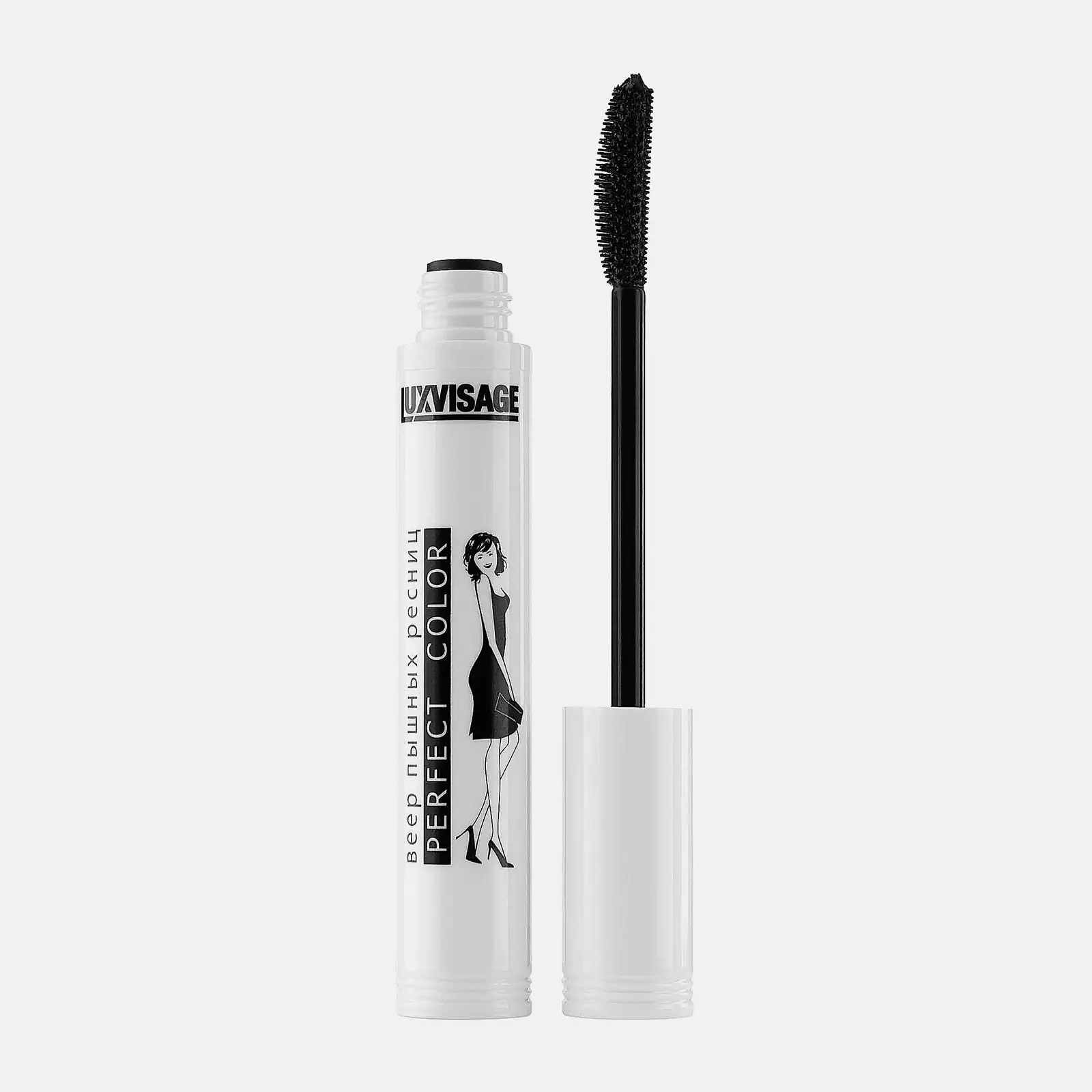 Тушь для ресниц Luxvisage Perfect Color Веер пышных ресниц Черная