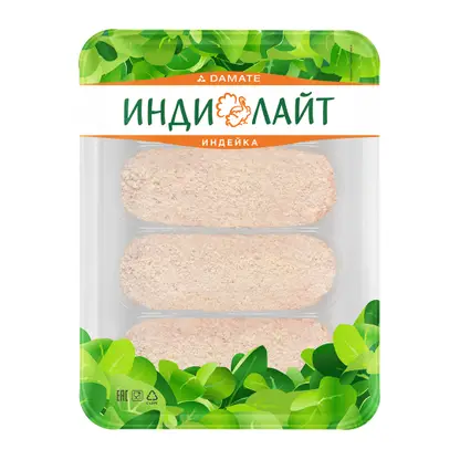 Изображение товара Котлеты из индейки Индилайт со сливками 450г