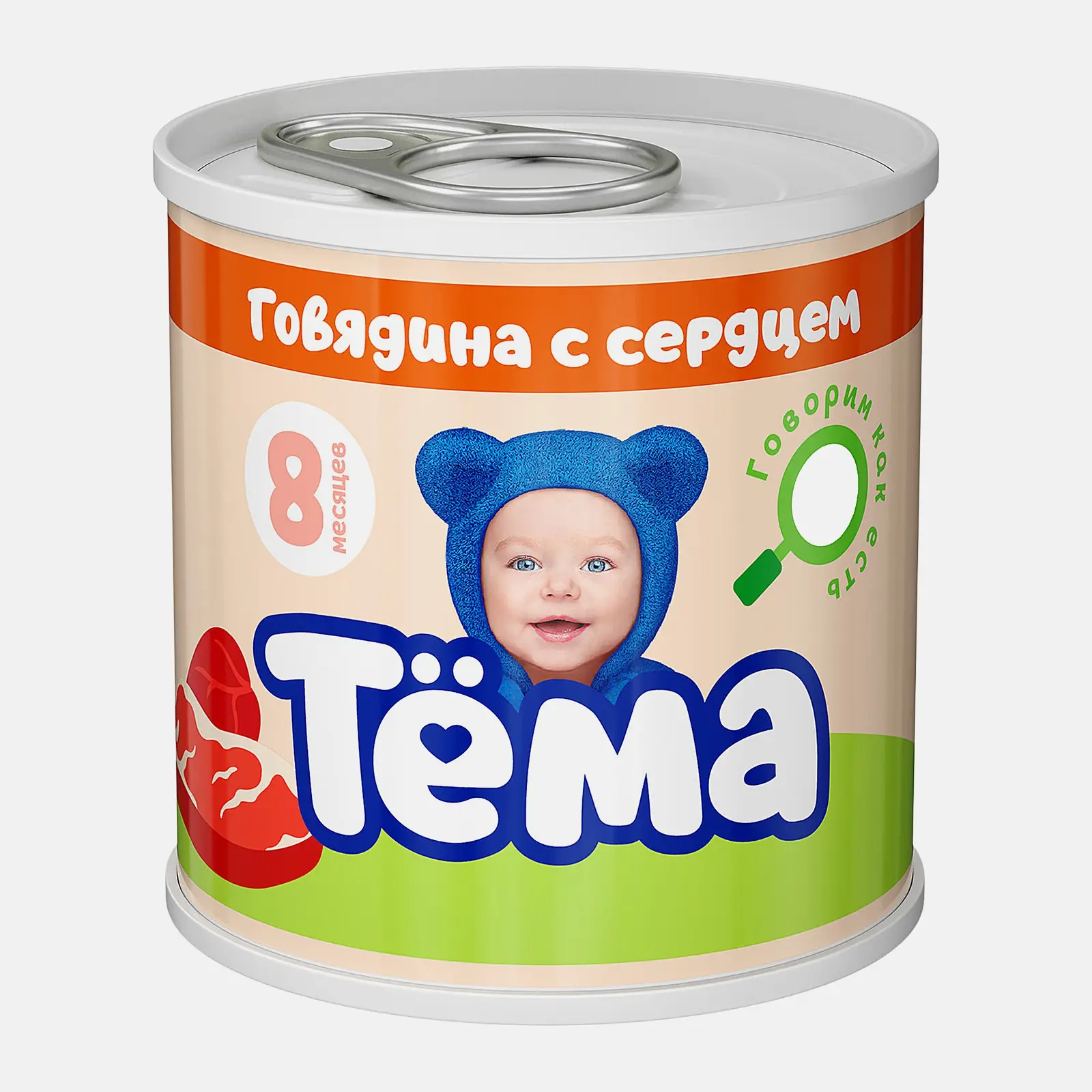 Изображение товара Пюре Говядина с сердцем Тема для малышей от 8 месяцев 90 г