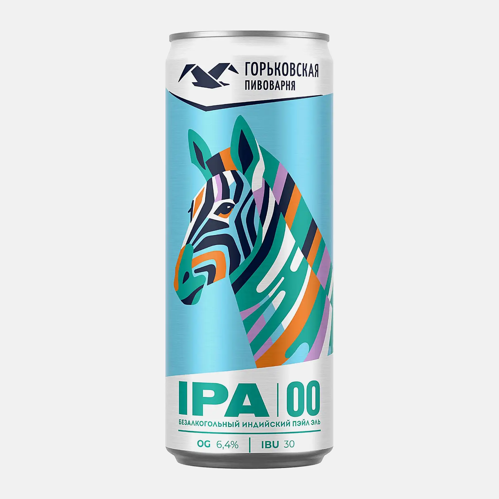 Светлое пиво нефильтрованное безалкогольное Горьковская Пивоварня Ipa 00 0.5% 330мл