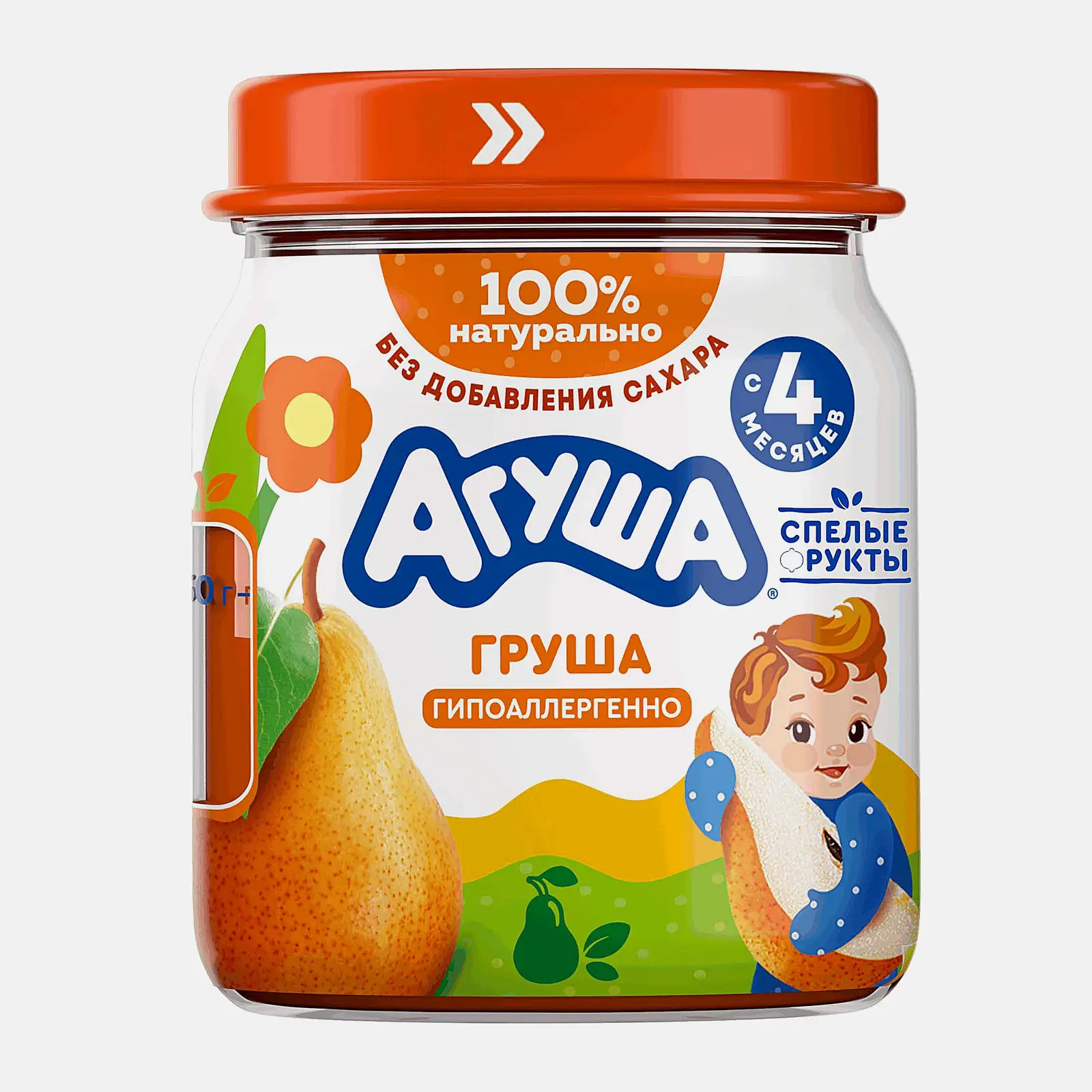 Пюре из груши с 4 месяцев Агуша 100г
