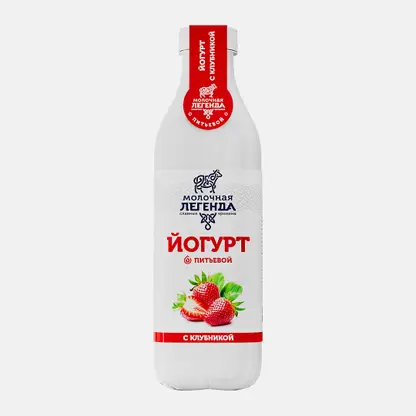 Йогурт Молочная легенда с клубникой 0.9% 900г