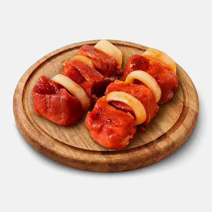 Шашлык из свинины в маринаде Ткемали