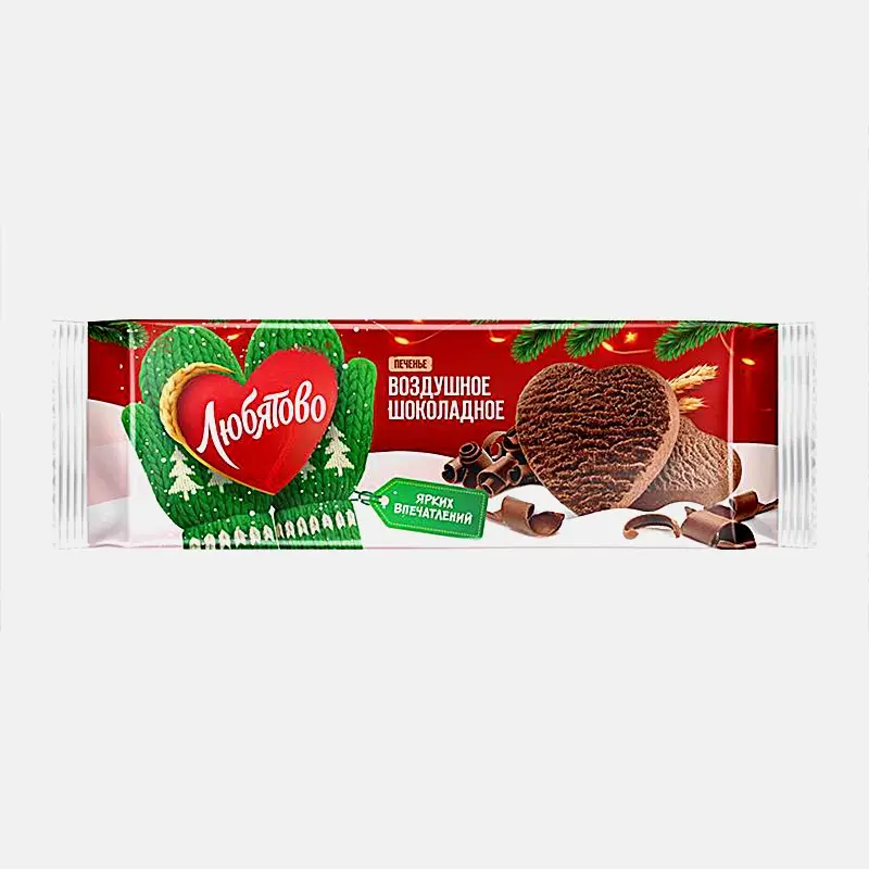 Изображение товара Печенье Воздушное шоколадное Любятово 200г