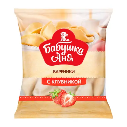 Изображение товара Вареники Бабушка Аня с клубникой 430г