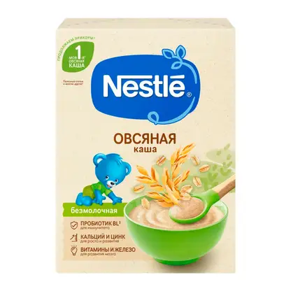 Изображение товара Безмолочная овсяная каша Nestle для малышей от 5 месяцев 200г