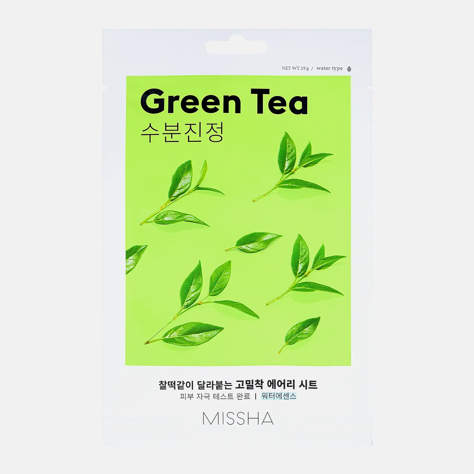 Маска для лица Missha Успокаивающая с экстрактом зеленого чая для сухой кожи 19г