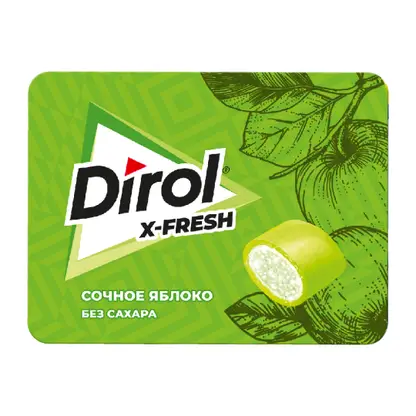 Изображение товара Жевательная резинка Dirol X-Fresh со вкусом яблока 16г