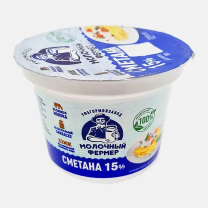 Сметана Молочный Фермер 15% 180г