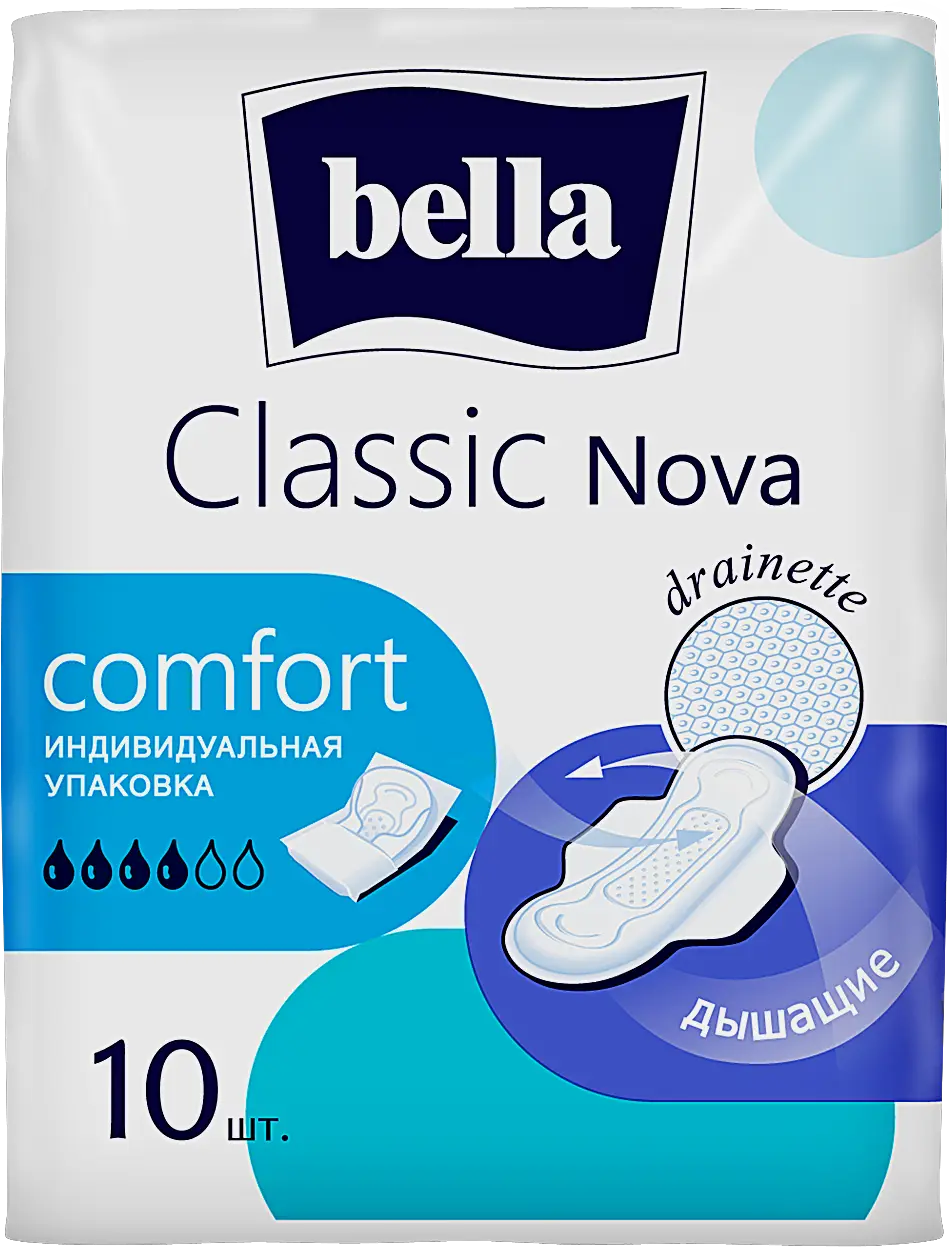 Прокладки Bella Classic Nova Comfort дышащие 10шт