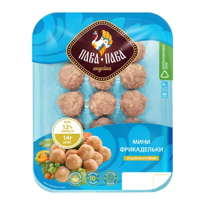 Изображение товара Фрикадельки мини из мяса индейки Пава Пава 270г