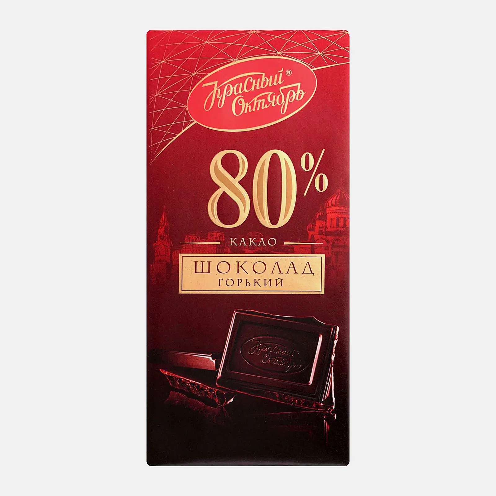 Шоколад Красный октябрь Горький 80% 75г