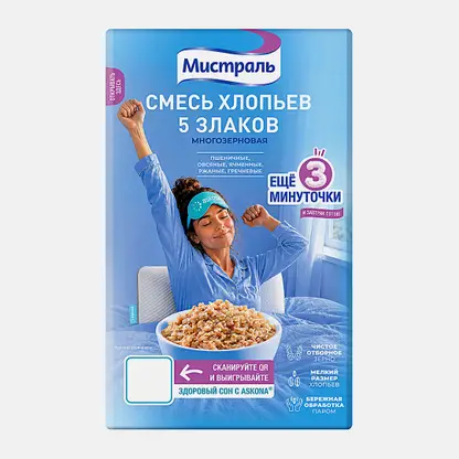 Хлопья Мистраль Смесь 5 злаков 400г