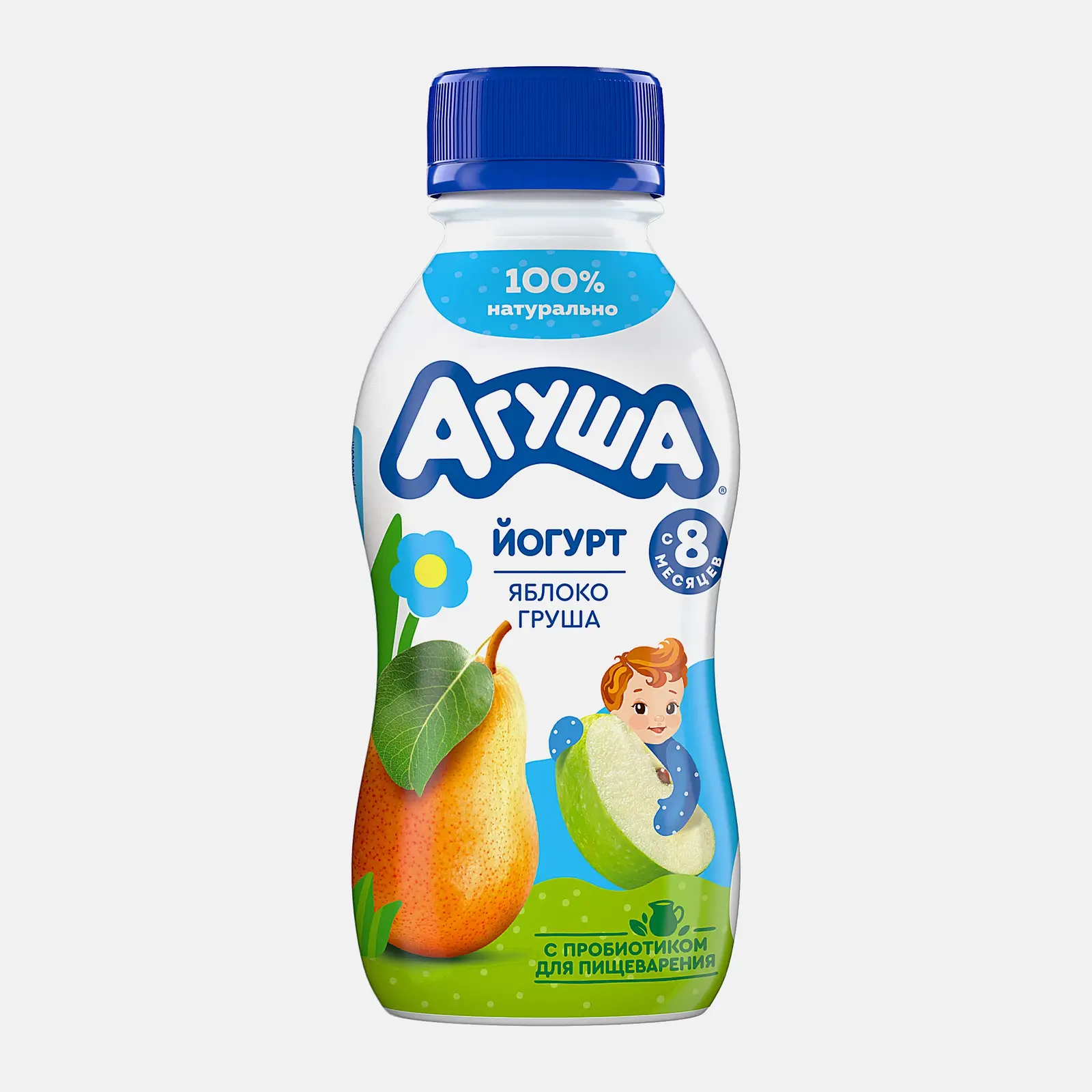 Изображение товара Йогурт Агуша Яблоко Груша 2.7% 180г