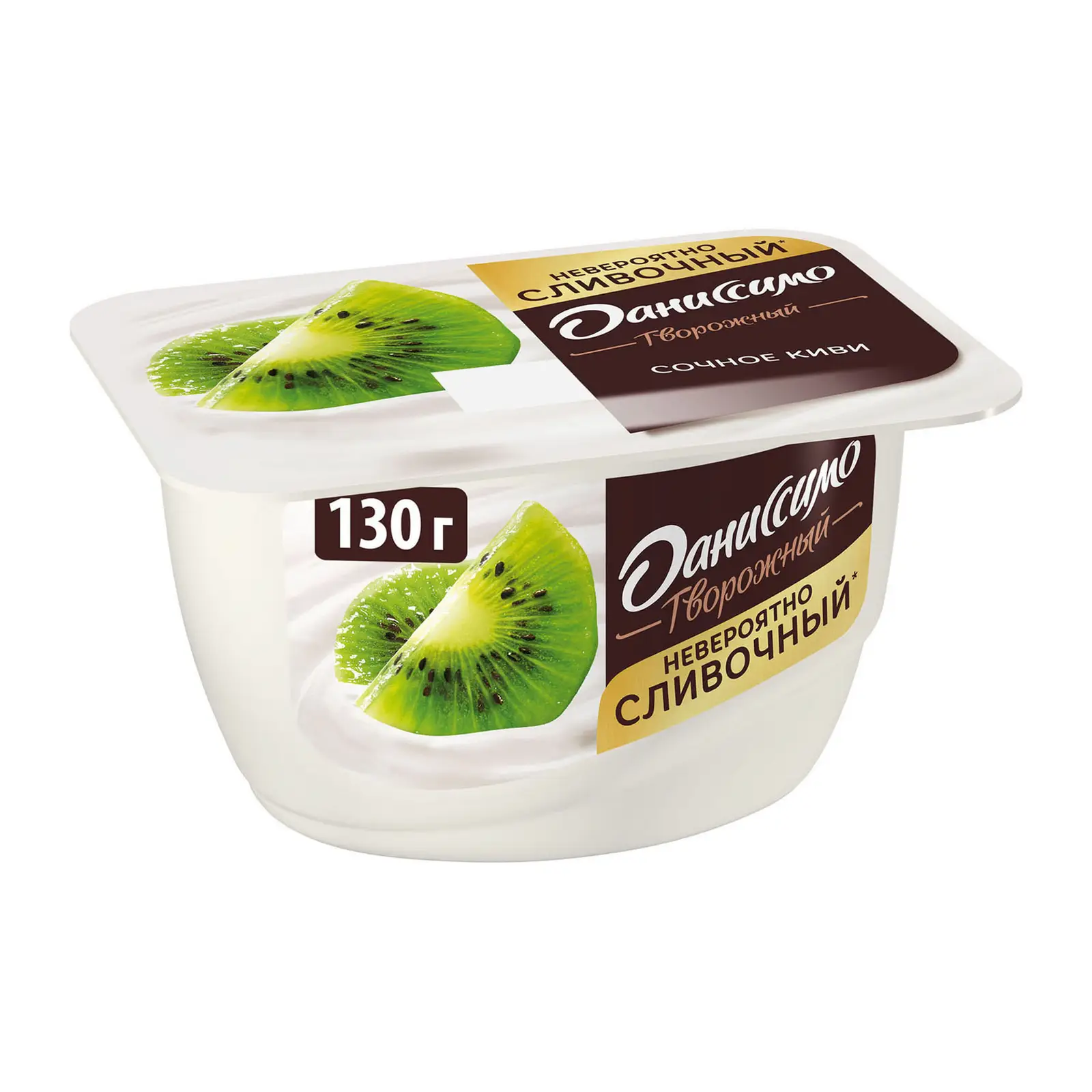 Изображение товара Творожный продукт Даниссимо с киви 5.5% 130г натуральный и освежающий
