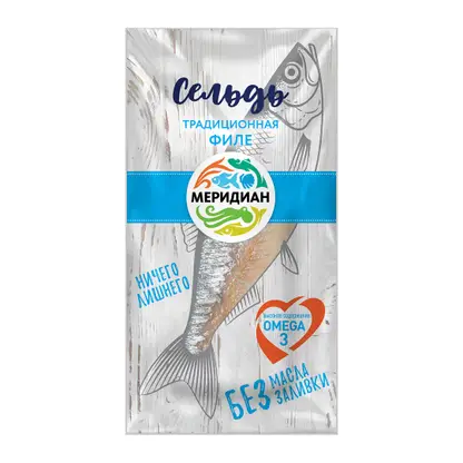 Изображение товара Сельдь Меридиан традиционная филе 200г