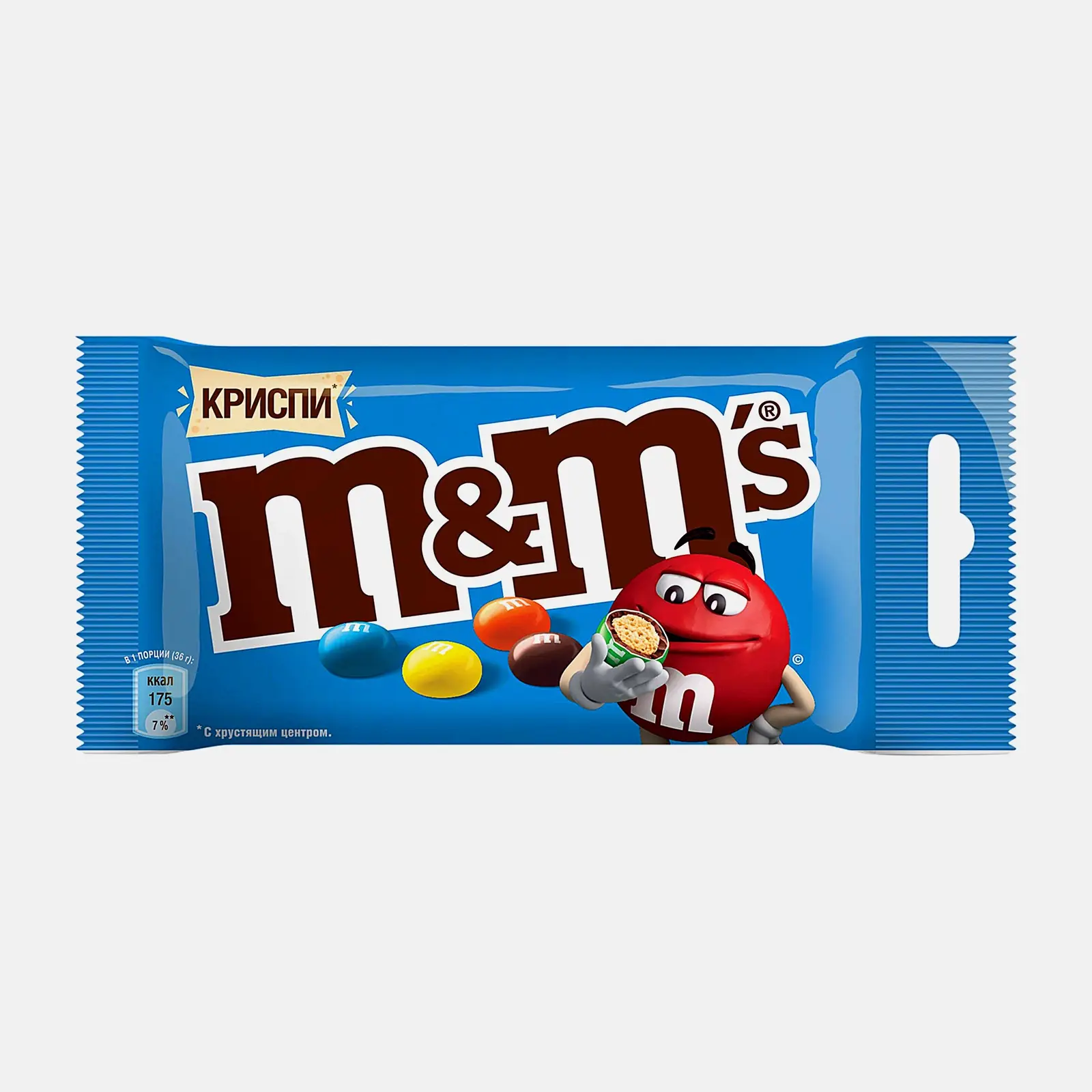 Изображение товара Драже Криспи с хрустящим центром M&M's 36г - молочный шоколад и рисовая начинка