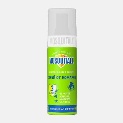 Спрей от комаров и москитов для тела Универсальная защита Mosquitall 100мл